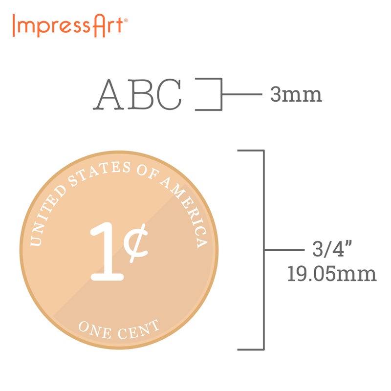 ImpressArt - Basic Typewriter Uppercase 3mm Metal Stamp Letter Set for Metal Stamping Projects and Jewelry Stamping - Image 4